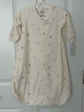 Carter's Cream Sleep Sack with Moon & Star Print (3-6M)